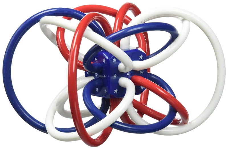 Manhattan Toy Manhattan Toy Red, White, and Blue Winkel Rattle and Teether Baby Toy - Image 1