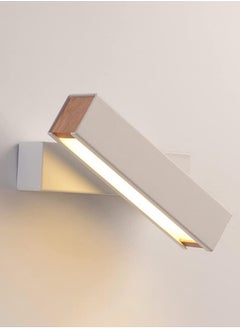 LOOPITYS Warm light (3000K)-Wall Light LED Wall Sconce Modern Simple Bedside Light 270° Rotatable Wall Lantern Wood Wall Mounted Light Home Ceiling Wall Sconce Compatible with Living Room Home Bedside Decor Lamp  - Image 1