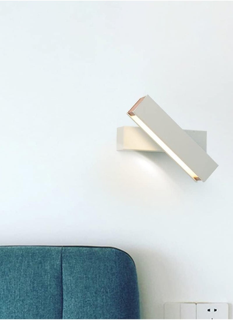 LOOPITYS Warm light (3000K)-Wall Light LED Wall Sconce Modern Simple Bedside Light 270° Rotatable Wall Lantern Wood Wall Mounted Light Home Ceiling Wall Sconce Compatible with Living Room Home Bedside Decor Lamp  - Image 4
