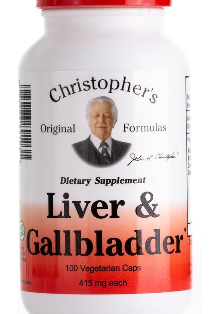 Christopher's Original Formulas Dr. Christopher's Liver & Gallbladder Formula - 425 mg - 100 Vegetarian Capsules - Image 1