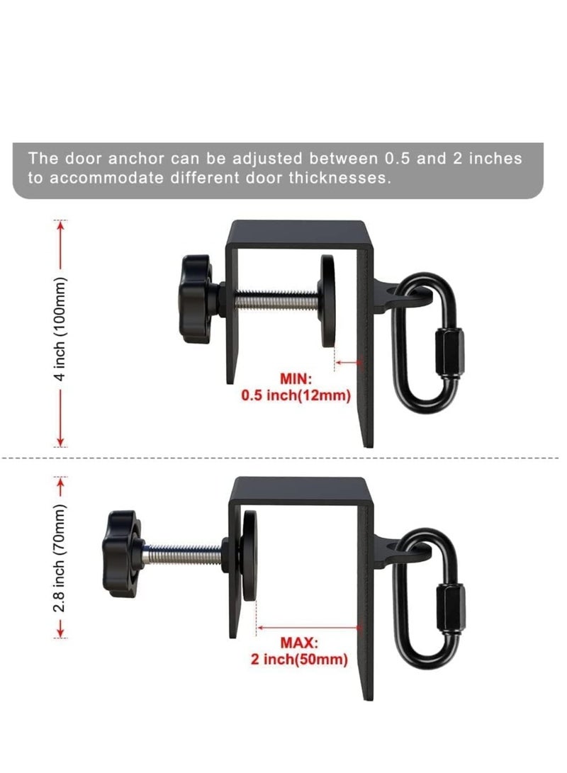 Excefore Heavy Duty Door Anchor for Resistance Bands Suspension Training Sturdy Metal Construction Fit for Door Top Side and Bottom  - Image 5