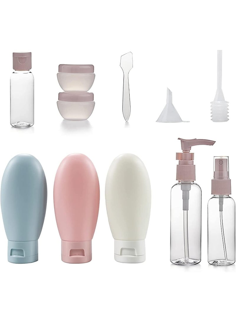 Travel Toiletry Bottles Travel Containers for Toiletries, Leak Proof Portable Toiletry Container Set, Clear PET Flight Size Cosmetic Containers for Lotion, Shampoo, Cream, Soap, Set of 11 - Image 2