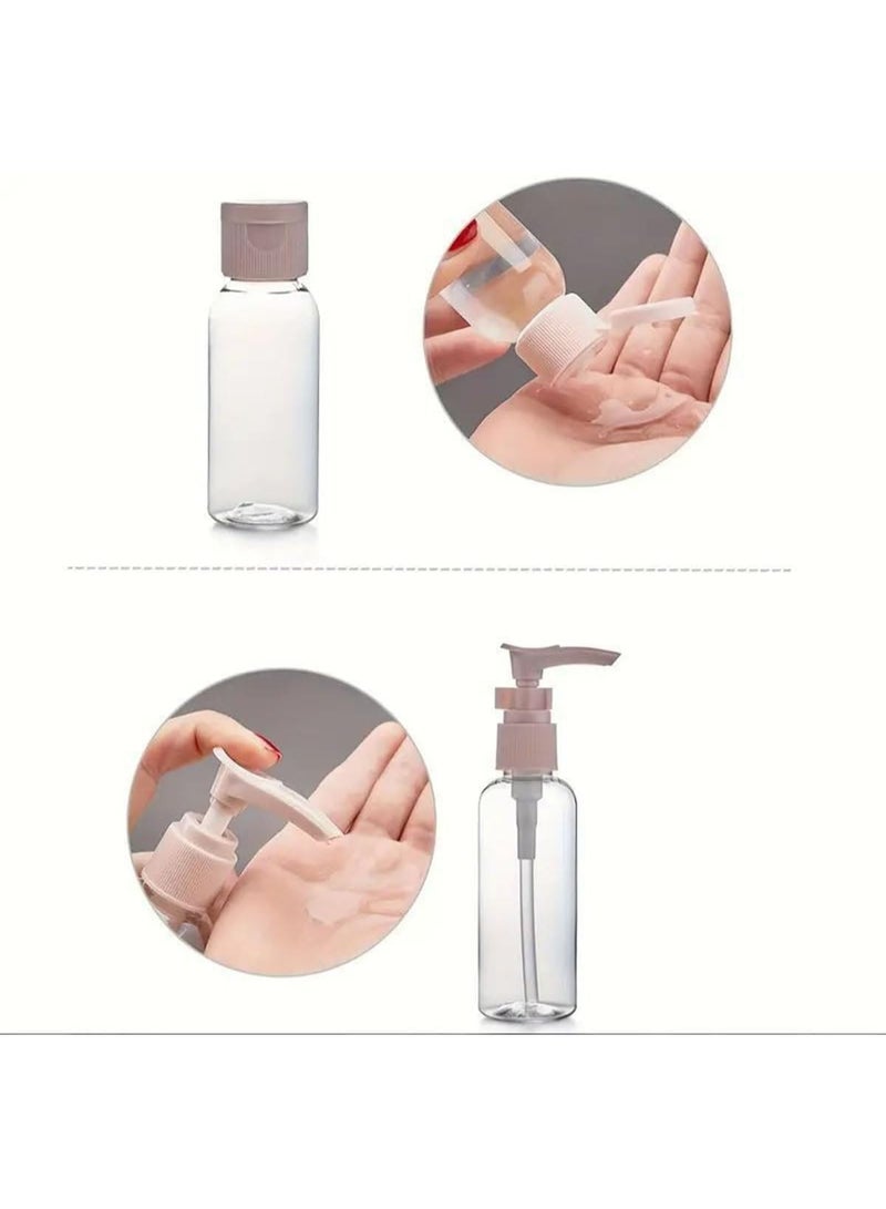 Travel Toiletry Bottles Travel Containers for Toiletries, Leak Proof Portable Toiletry Container Set, Clear PET Flight Size Cosmetic Containers for Lotion, Shampoo, Cream, Soap, Set of 11 - Image 3