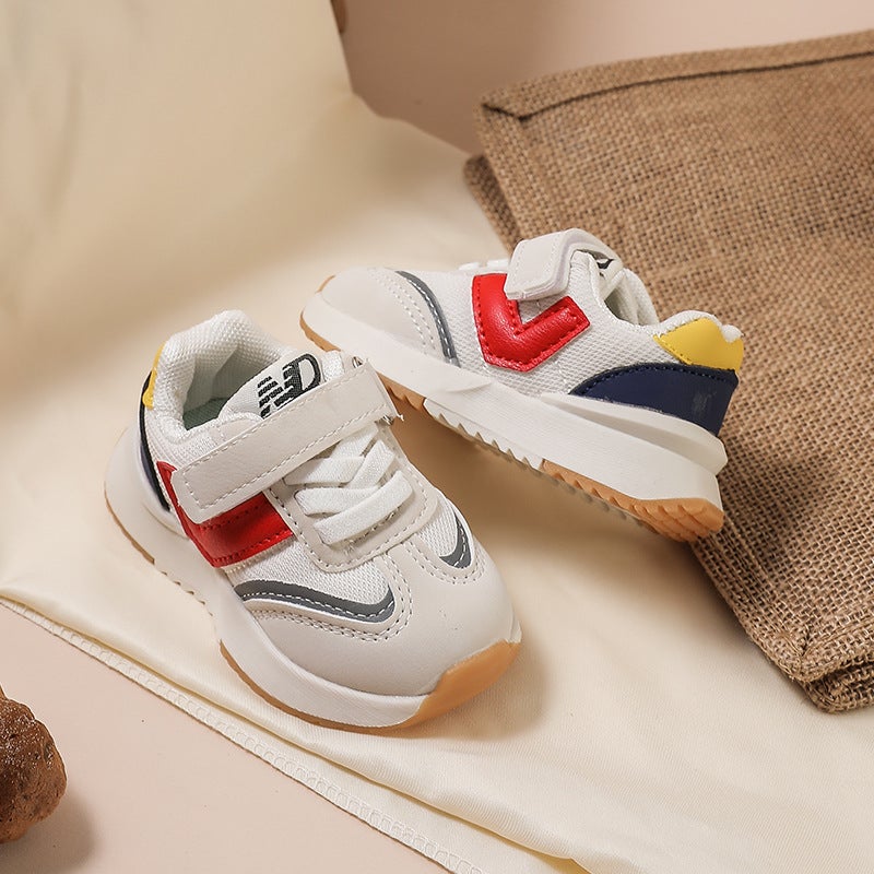 Breathable Baby Toddler Sneakers Magic Tape Red