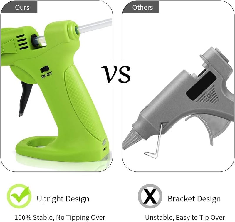 Excefore Cordless Mini Hot Glue Gun - Usb Rechargeable With 2600Mah Battery, Includes 30 Glue Sticks - Perfect For Diy, Crafts, Home Repairs, And Decorations - Image 3