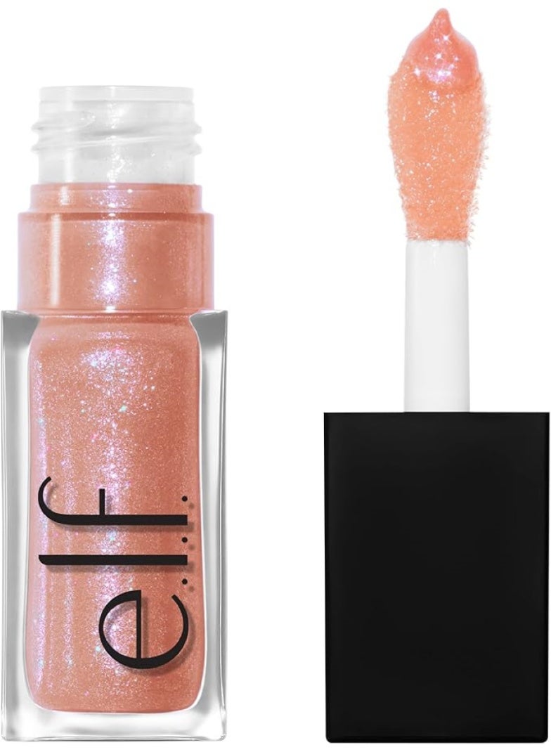 elf e.l.f. Glow Reviver Lip Oil Glimmer, Nourishing Tinted Lip Oil For A High-Shine Finish, Infused With Jojoba Oil, Vegan & Cruelty-Free, Candy Coded - Image 1