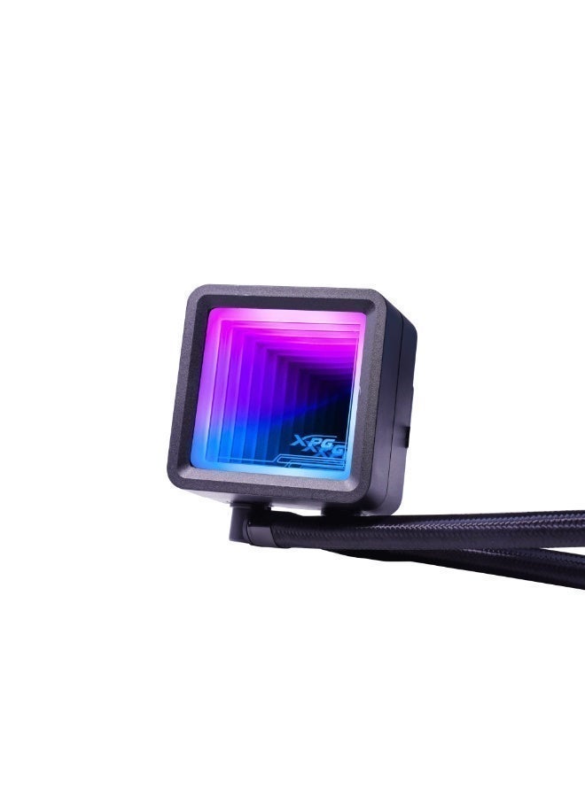 أداتا مبرد سائل لوحدة المعالجة المركزية XPG TRITON II 360SE ARGB، نظام تبريد مائي متكامل 360 مم - استهلاك طاقة 300 واط، متوافق مع معالجات Intel LGA 1851/1700/1200 و AMD AM5/AM4، إضاءة AURA Sync RGB - Image 5