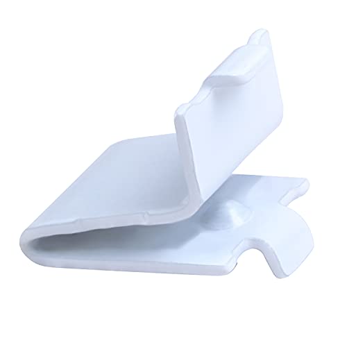ROK 100 Pack Rok Hardware Adjustable Steel White Pilaster Shelf Support Clip - Image 1