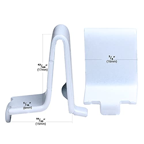 ROK 100 Pack Rok Hardware Adjustable Steel White Pilaster Shelf Support Clip - Image 2