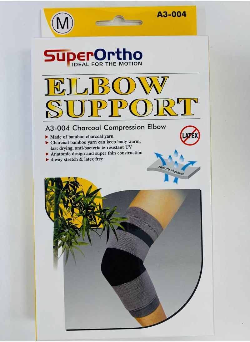 SuperOrtho Charcoal Compression Elbow Support (M) A3-004  - Image 2