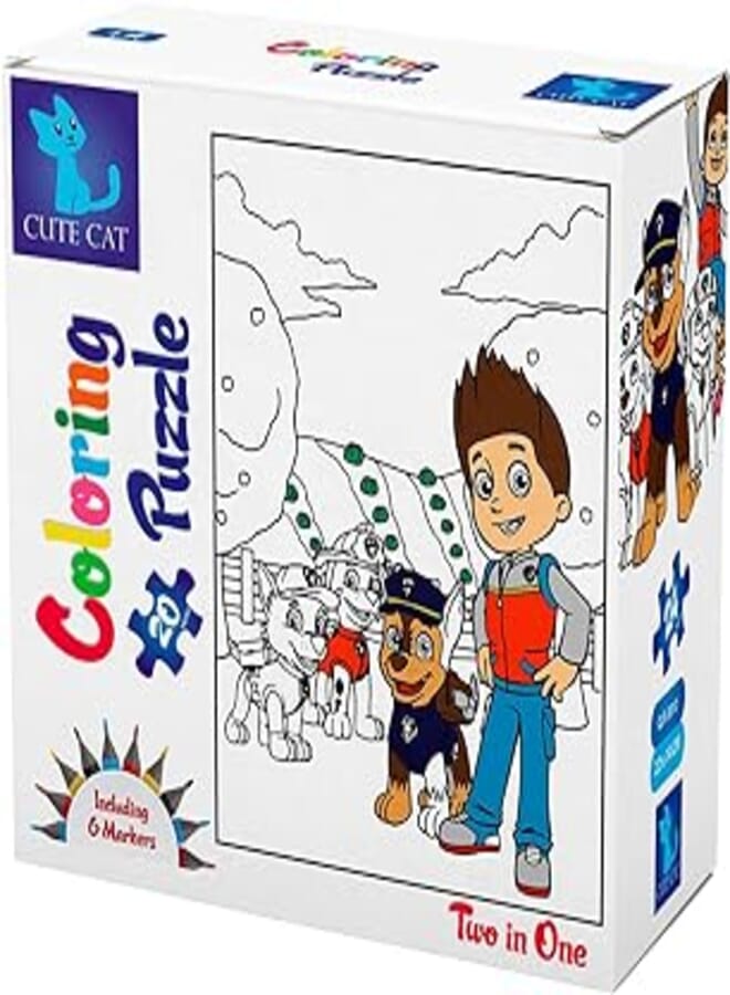 CUTE CAT Paw patrol - coloring 2 in 1