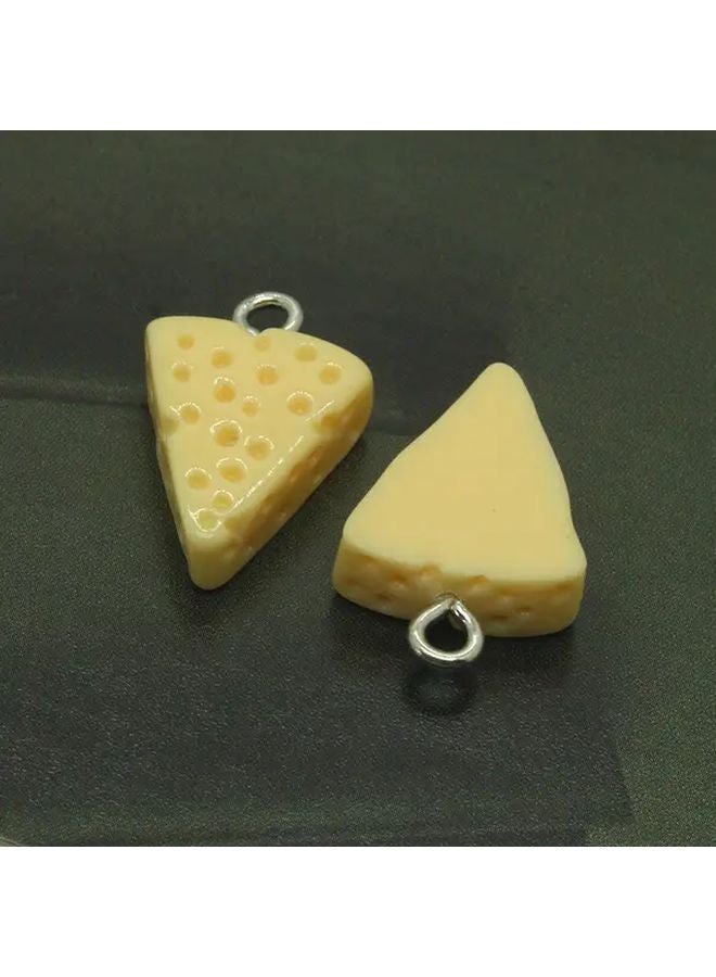 Triangle Cheese Resin Charms For DIY Jewelry Making Keychains And Bag Accessories - Image 3