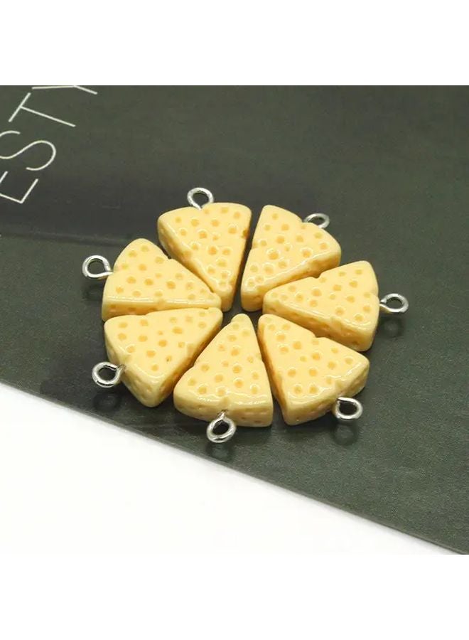 Triangle Cheese Resin Charms For DIY Jewelry Making Keychains And Bag Accessories - Image 2