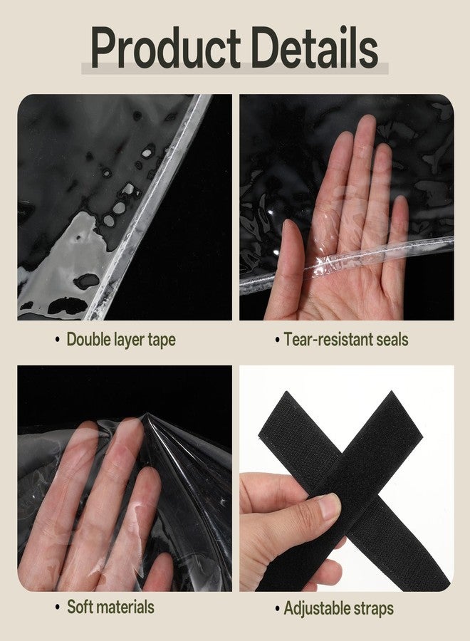 براساكو أغطية كراسي بلاستيكية شفافة، أغطية مقاعد كراسي الطعام، أغطية مقاعد مقاومة للماء والخدوش، واقيات كراسي للوسائد، مناسبة للقطط في المطبخ وغرفة الطعام، تناسب معظم الكراسي مقاس 16-18 بوصة، 6 قطع - Image 4