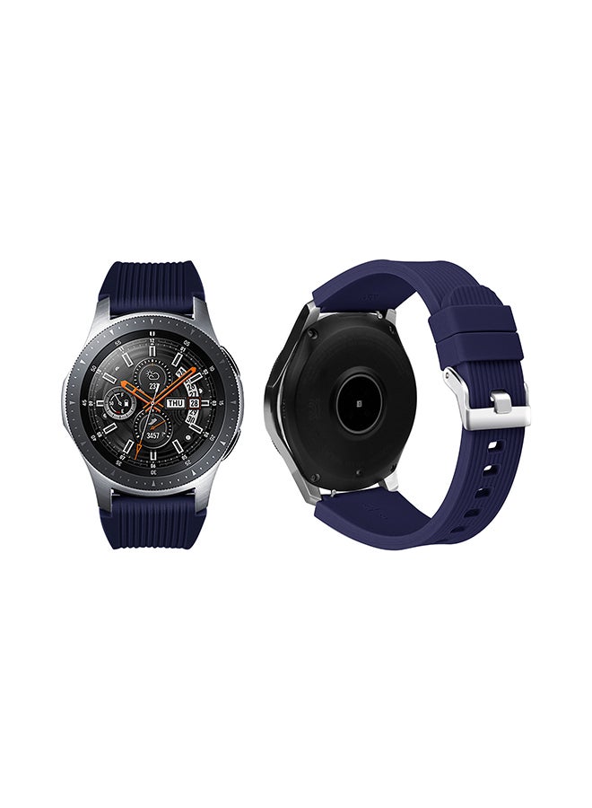 Perfii Solid Silicon Replacement Band For Samsung Galaxy Watch Dark Blue - Image 2