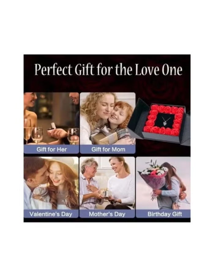 SYOSI Preserved Rose with Necklace - Infinity Rose in Love Box - Made from Real Fresh Beauty Rose - Romantic Gifts for Her, Female, Mother's Day - Image 5