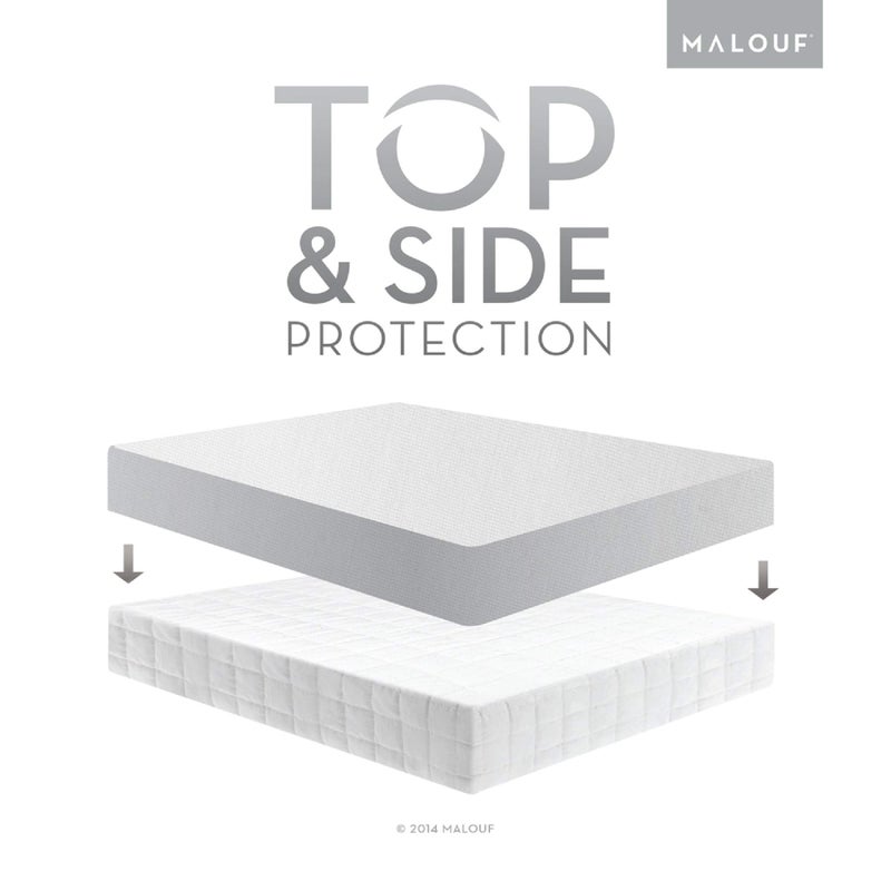 MALOUF SLEEP TITE Five Sided Mattress Protector - 100% Waterproof on Top and Sides, Full - Image 5