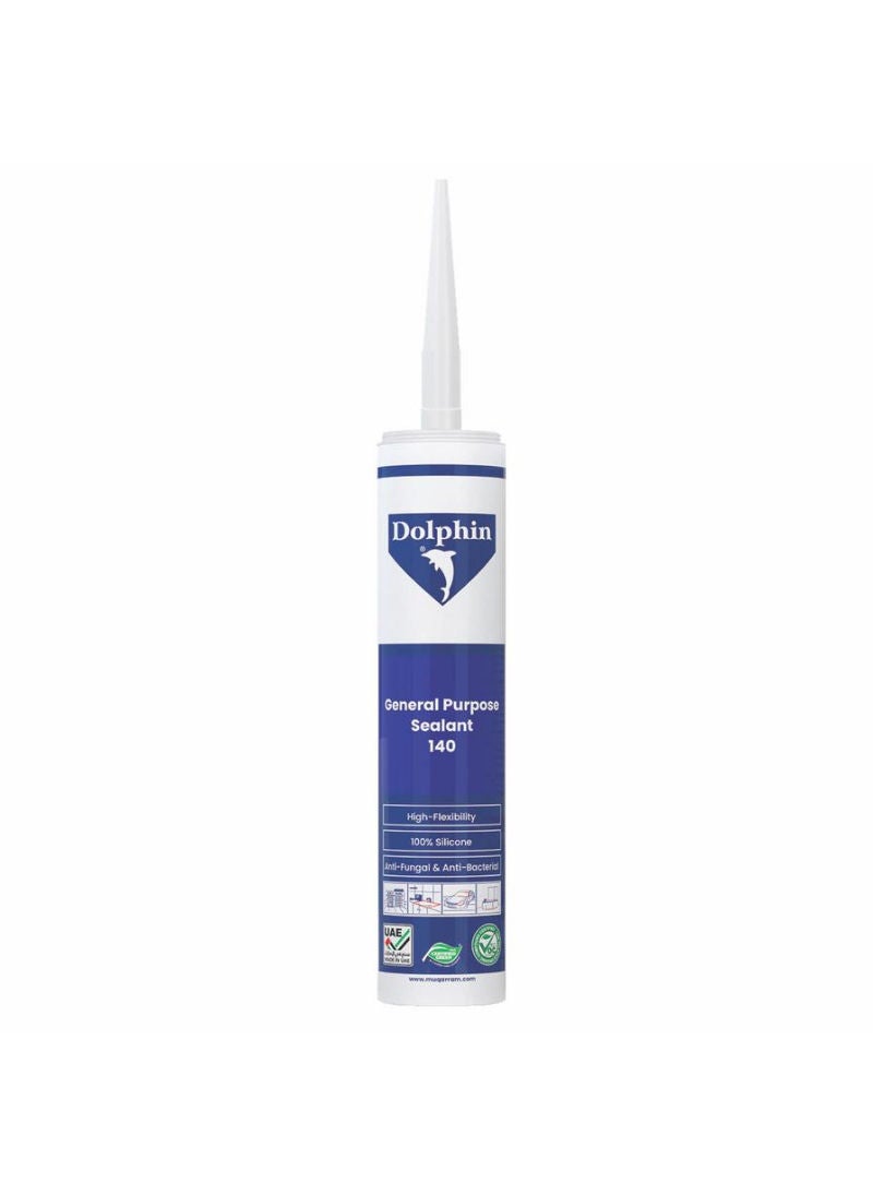 Dolphin 140general Purpose Silicone Sealant 320g Black