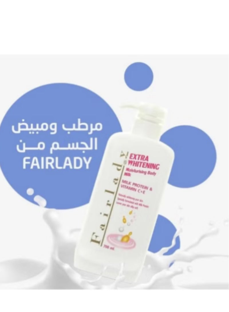 فيرليدي كريم إصلاح اليدين والأظافر بالحليب 100 مل ولوشن ترطيب الجسم لتبييض البشرة 700 مل - Image 3