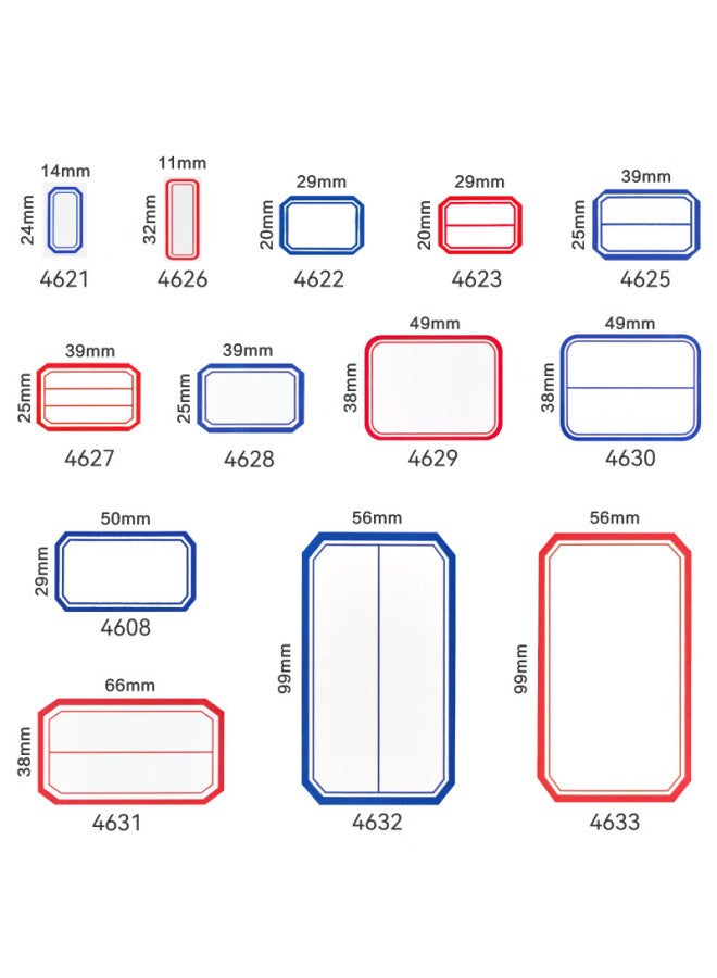 Dsb (Dishibi) 720 Pieces 49*38Mm Label Paper Stickers, Self-Adhesive Notes, Easy-To Paper, Sticky Notes, Office Supplies, Markers, 4629 Blue - Image 1