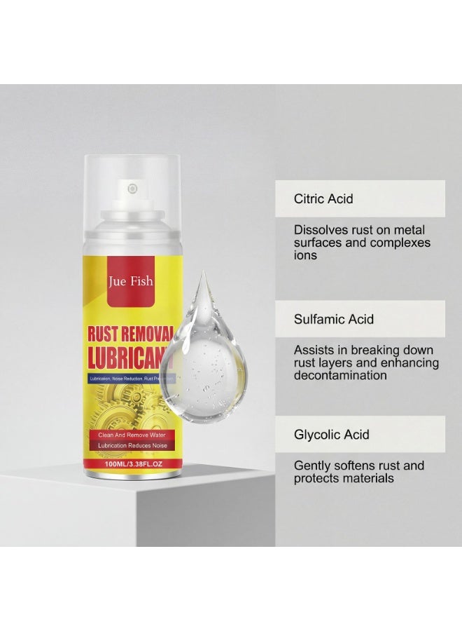 Jue Fish Rust Removal Lubricant Spray, 100ml Multi-Purpose Rust Remover, Lubricant and Anti-Corrosion Spray for Metal Parts, Bolts, and Tools - Image 5