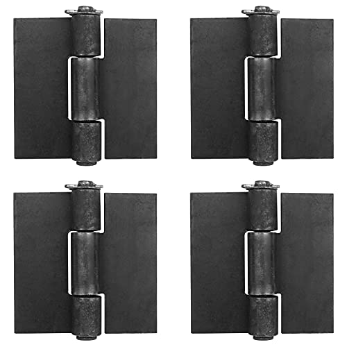 MOUNTAIN_ARK 4 Pack 4-1/2" x 4-1/4" Weldable Door Hinges, Heavy Duty Metal Weld On Gate Hinges for Trailer Ramp Garage, 4.7 mm Thick - Image 4