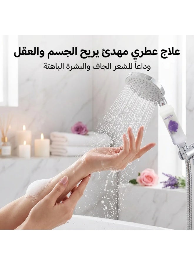 2-Pack Upgraded Vitamin Fragrance Bead Shower Filter | High-Efficiency Hard Water Purifier | Removes Chlorine and Rust | Improves Hair Loss and Dry Skin | Spa-Grade Aromatherapy | Safe and Non-Toxic (Lavender + Rose Scent) - Image 3