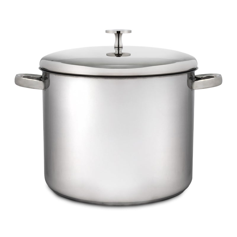 MasterClass Stock Pot With Lid 11L InductionSafe Stainless Steel Silver