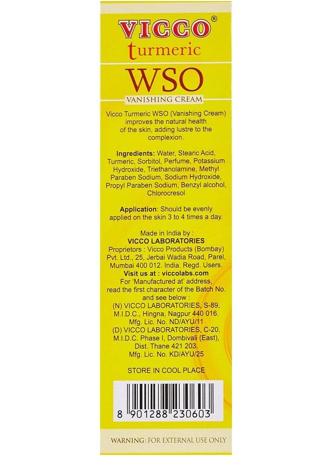 VICCO Turmeric Wso Ayurvedic Skin Cream (60G)  - Image 3