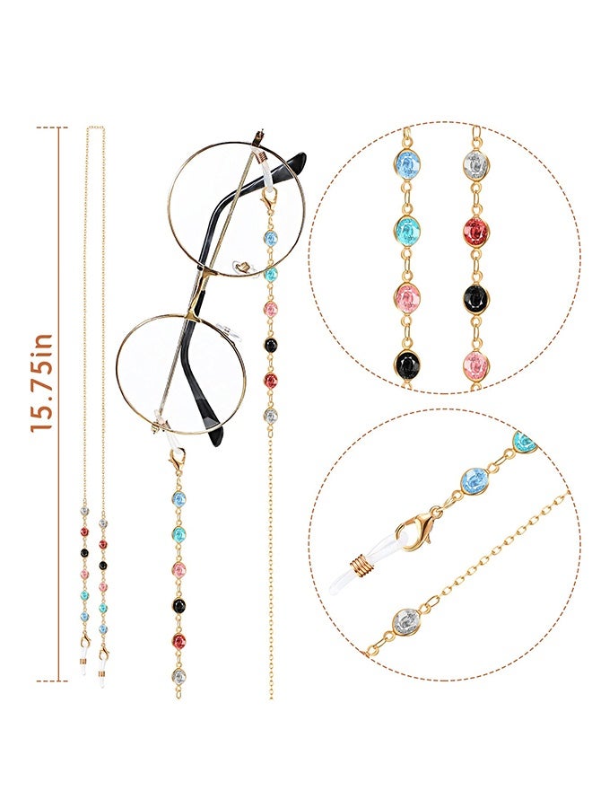 جي دي 6 قطع من سلاسل النظارات المانعة للانزلاق للرجال والنساء، حوامل أحزمة النظارات المضادة للضياع، حبل تعليق للنظارات، ملحق للنظارات، سلسلة نظارات شمسية أنيقة، حبل نظارات القراءة - Image 2