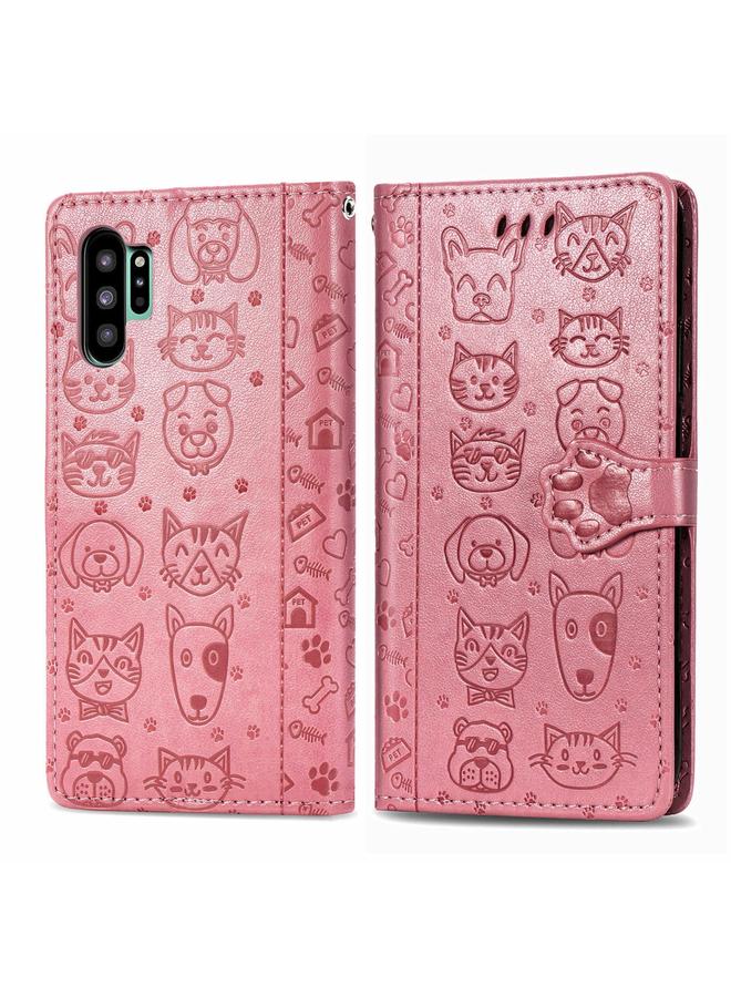 Zaboon Case For Galaxy Note 10 Pro Cute Cat and Dog Embossed Horizontal Flip Leather Case with Bracket / Card Slot / Wallet / Lanyard - Image 2