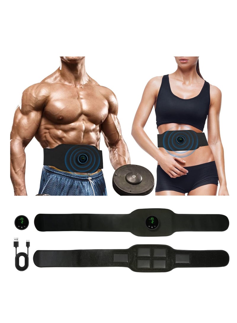 Generic Muscle Stimulator Abdominal Toning Belt Training Waist Trimmer Wireless Ab Trainer Fitness Equipment for Men Woman Abdomen/Arm/Leg Home Office Exercise - Image 1
