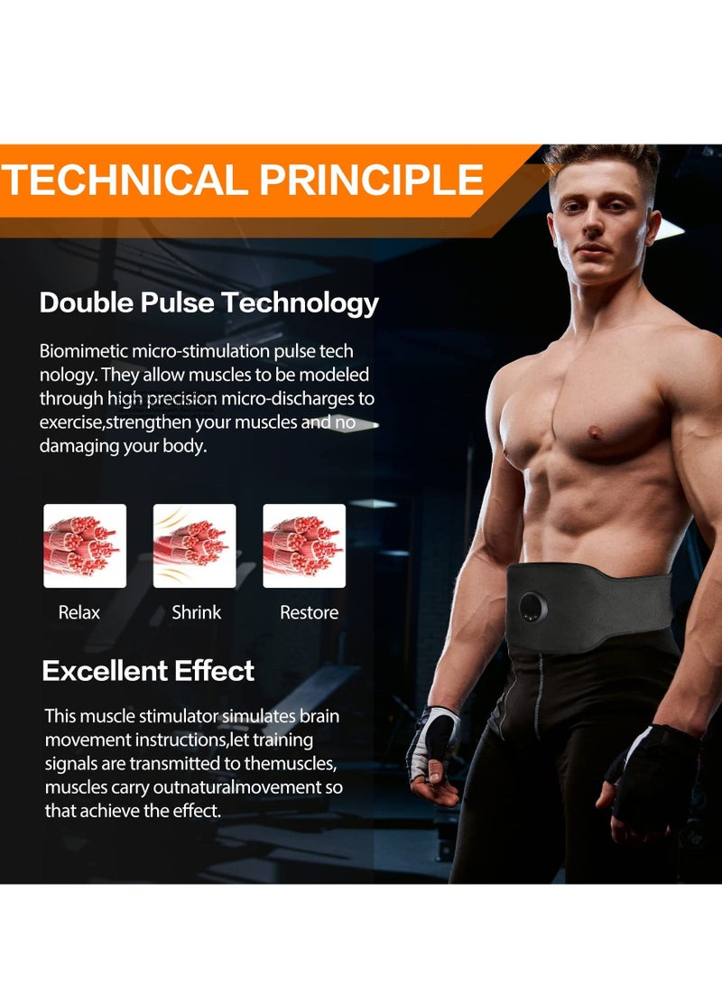 Generic Muscle Stimulator Abdominal Toning Belt Training Waist Trimmer Wireless Ab Trainer Fitness Equipment for Men Woman Abdomen/Arm/Leg Home Office Exercise - Image 3