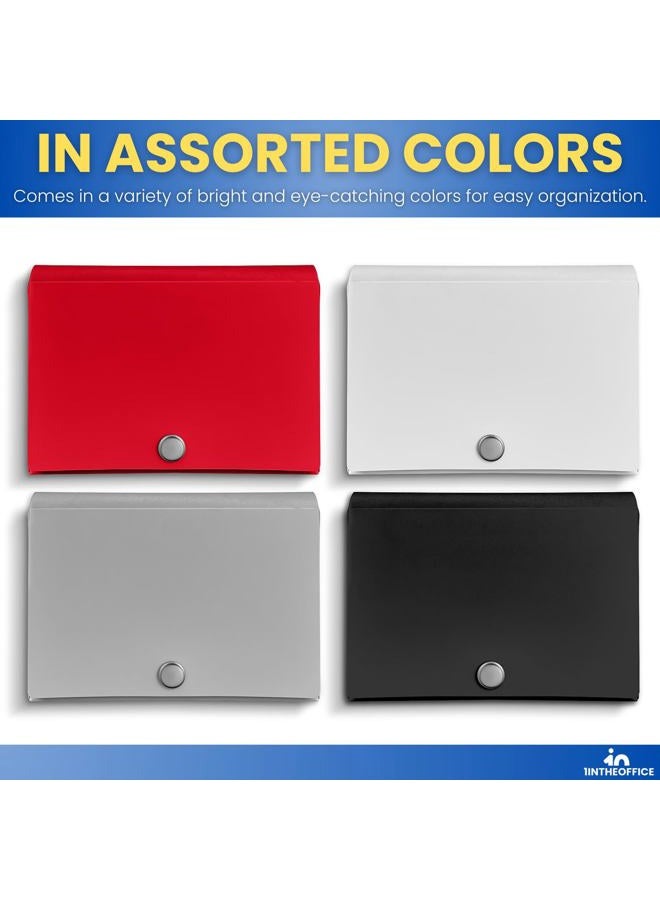 1InTheOffice Index Card Holder 3x5, Index Card Case, Assorted Colors, Holds 100 3x5 Card, (4 Pack) - Image 3