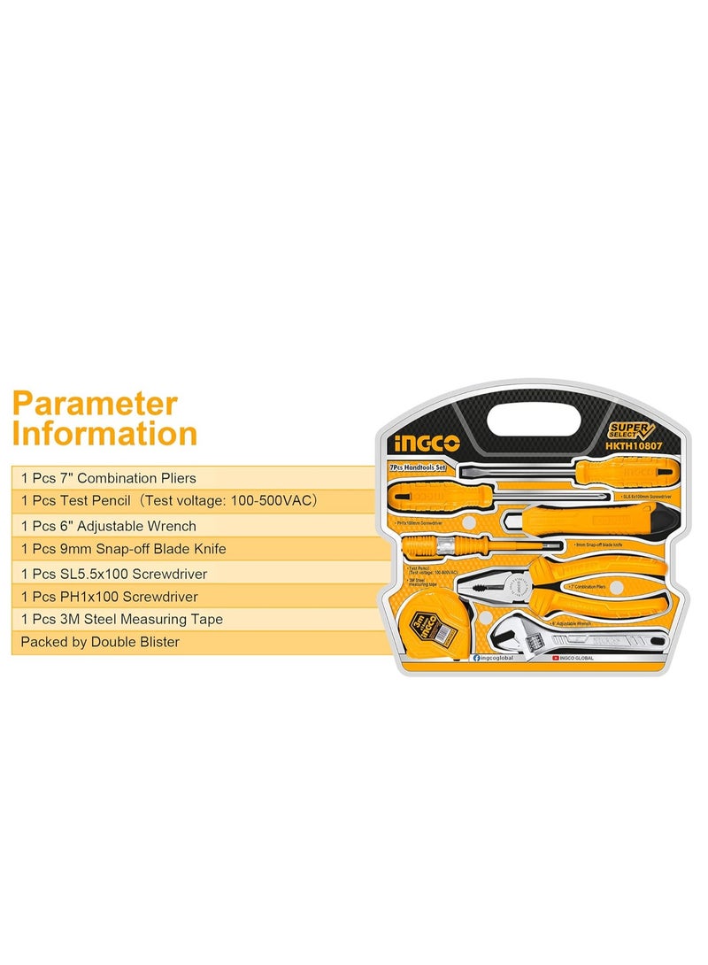 إنجكو مجموعة أدوات يدوية من INGCO، 7 قطع - HKTH10807 - Image 2