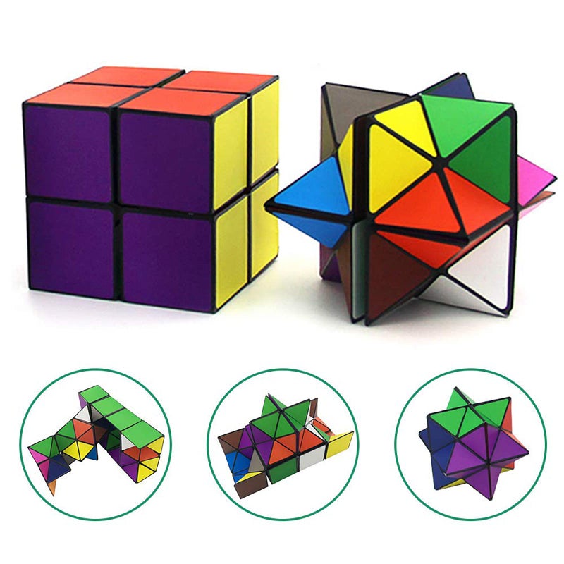 Euclidean Cube Star Cube Magic Cube Set, 2 in 1 Yoshimoto Cube for Kids and Adults, Toy for Boys and Girls Ages 8-12 - Image 1