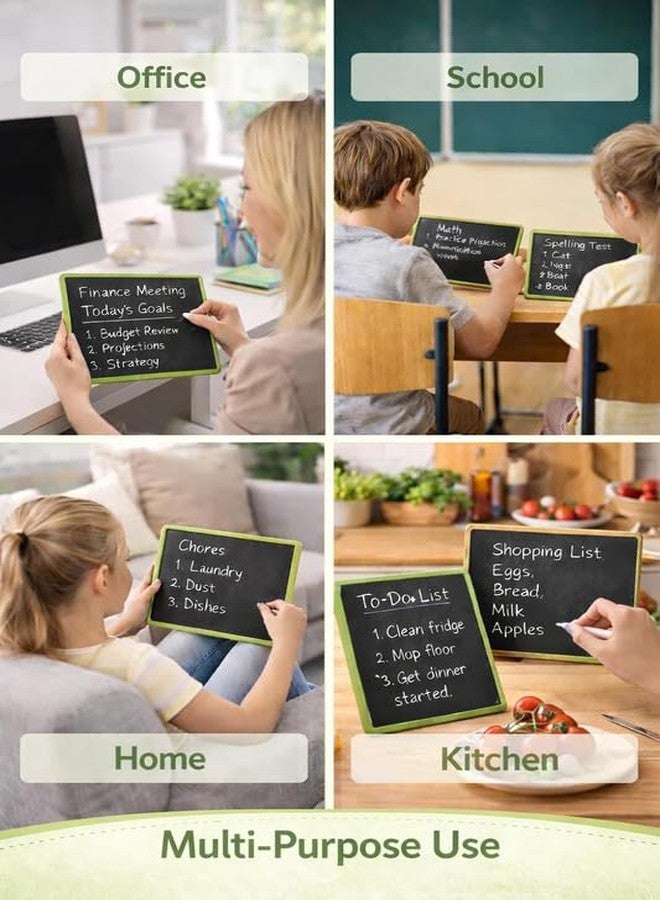 YAJNAS Small Double Sided Blackboard Slate | 7x9 Inch Kids Chalkboard | Pre-Writing Learning Toy | Writing & Drawing Practice Board with Colourful Frame - Image 5