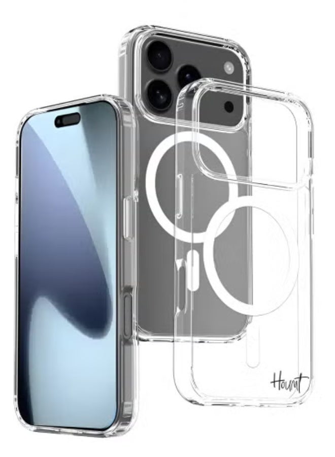 JAJEEK iPhone 17 Pro Max Case Magsafe, Wireless Charging Support Clear iPhone 17 Pro Max Cover Anti Scratch Shockproof Protective Phone Case for Apple iPhone 17 Pro Max 6.9inch - Image 3