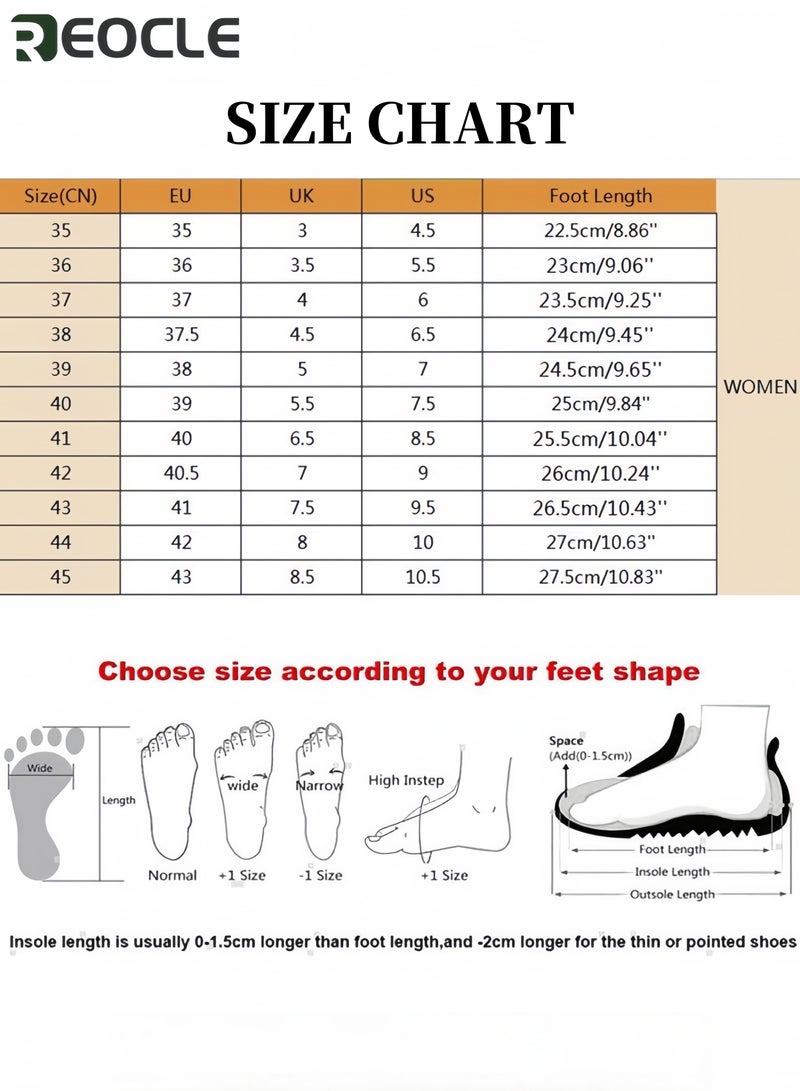 REOCLE Women's Comfortable Walking Leather Shoes Wedge Heel Breathable Clog Sandals with Hollow Out Design Breathable and Wear and Resistant Shoes - Image 3