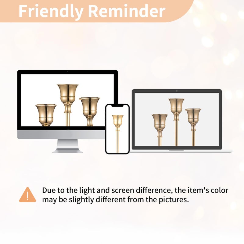 Nuptio Candlestick Candle Holders 15 Pcs Candle Stick Holder Gold Taper Candle Holder Candle Stand for Wedding Party Thanksgiving Halloween Birthday Mantel Baby Shower Table Centerpieces Decor - Image 5