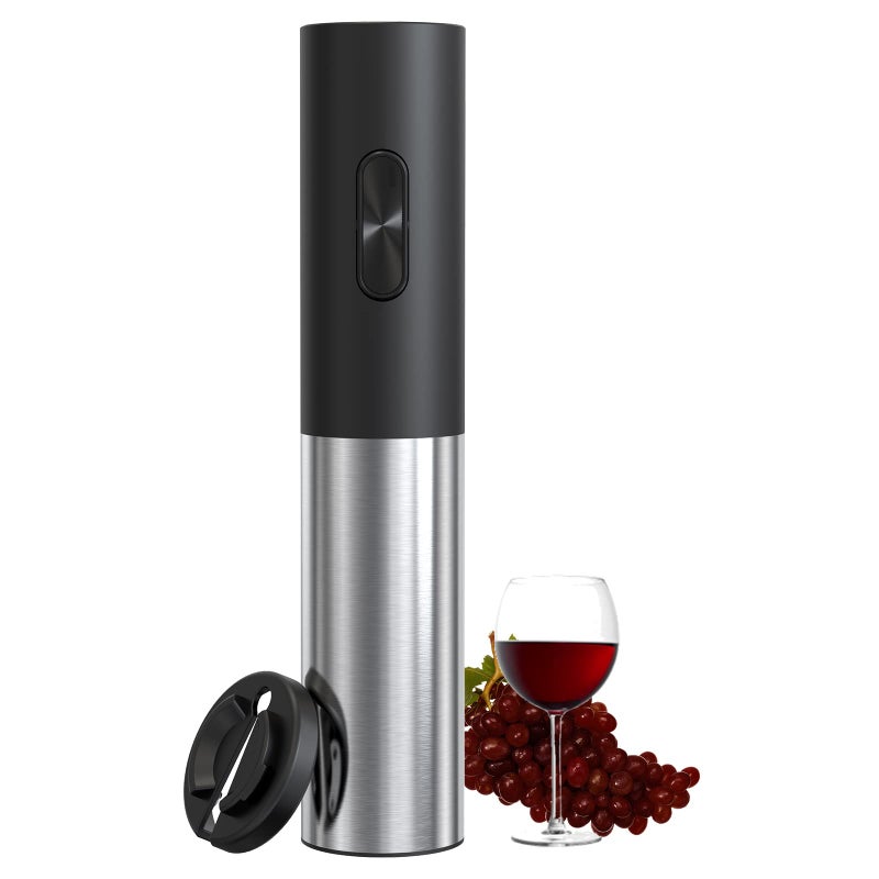 COKUNST COKUNST Electric Wine Openers Reusable Wine Bottle Corkscrew Opener with Foil Cutter Battery Operated Stainless Steel Wine Remover for Home Kitchen Party Bar Restaurant