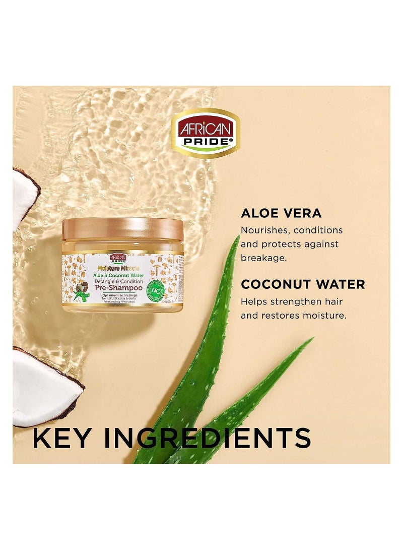 African Pride Pre-Shampoo with Aloe Vera and Coconut Water Helps Reduce Breakage for Natural Coils and Curls Detangles and Moisturizes 12 Ounce - Image 2