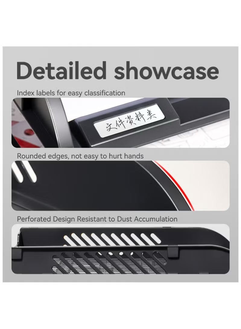 Deli E9213-BK File Tray 3-Tier Stackable Organizer 325×241×255mm – ideal for office desktop sorting - Image 4