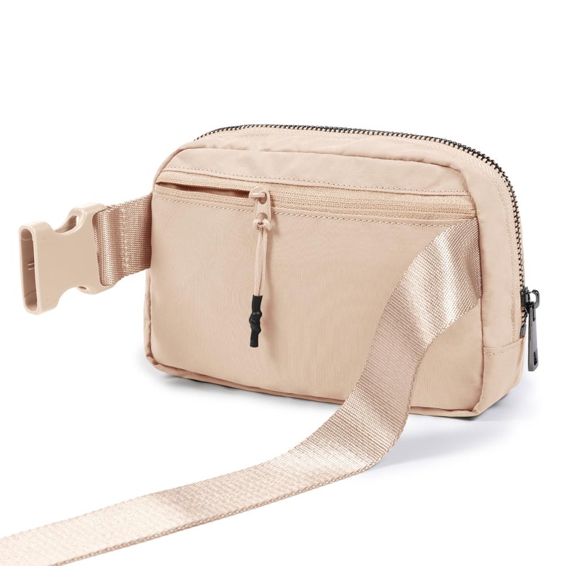 ODODOS Unisex Mini Belt Bag with Adjustable Strap Small Fanny Pack for Workout Running Traveling Hiking, Irish Cream - Image 4