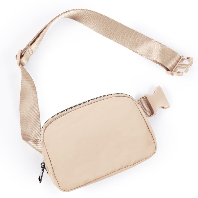 ODODOS Unisex Mini Belt Bag with Adjustable Strap Small Fanny Pack for Workout Running Traveling Hiking, Irish Cream - Image 1
