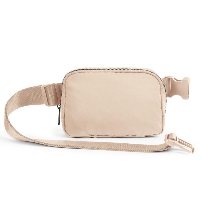 ODODOS Unisex Mini Belt Bag with Adjustable Strap Small Fanny Pack for Workout Running Traveling Hiking, Irish Cream - Image 3