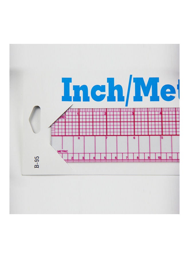 NIBEMINENT 6-Piece French Metric Clothing Ruler Set White/Pink - Image 2