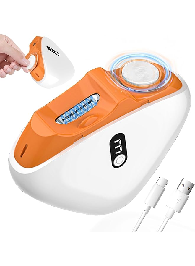 KASTWAVE Electric Nail Clipper 2 In 1 Rechargeable Nail Trimmer With File & Polisher 3 Speed Led Nail Cutter For Baby Kids Adults & Seniors Safe & Quiet Design - Image 1