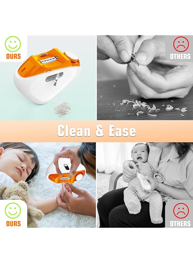 KASTWAVE Electric Nail Clipper 2 In 1 Rechargeable Nail Trimmer With File & Polisher 3 Speed Led Nail Cutter For Baby Kids Adults & Seniors Safe & Quiet Design - Image 5