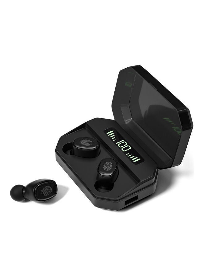 NIBEMINENT Bluetooth 5.0 TWS Headphones True Wireless Earphones Noise Cancelling Touch Control IPX7 Waterproof Invisible Earbuds Sports Headset with LED Digital Display Charging Case Black - Image 1